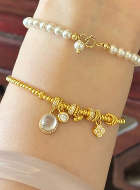 格调小红书龙心同款盘缠手链幸运球滴流2025新款时尚轻奢平替手饰