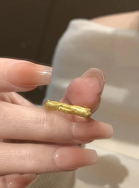小红书丝绒手工拉丝戒指