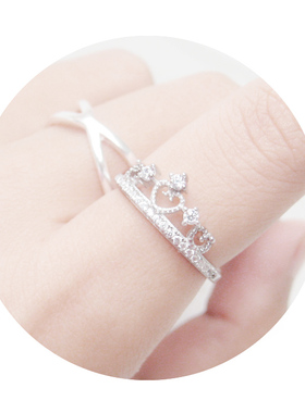 925纯银戒指微镶超闪浪漫皇冠