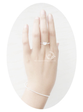 天然深海贝壳猫咪手作风绕线对戒