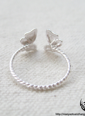 925纯银戒指韩版时尚开口可调节