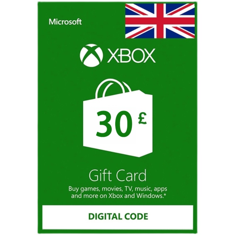 Microsoft Xbox Live £30 Credit 英服Xbox礼品卡30英镑充值点卡 - 图3