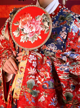 苏绣团扇双面异色古典汉服舞蹈