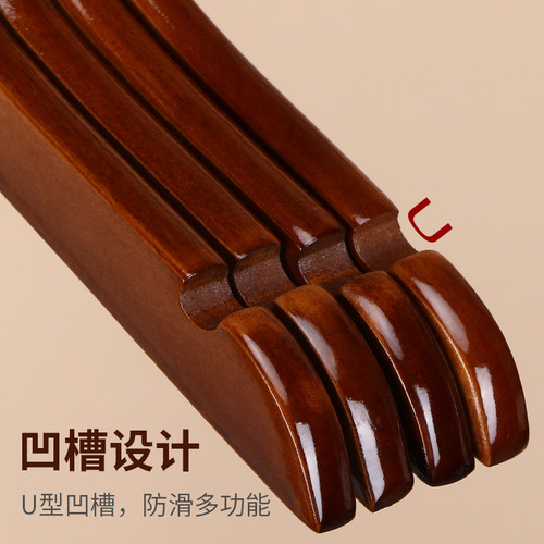 复古实木儿童衣架小童家用挂衣32cm加厚婴幼儿专用小号孩子服装店 - 图2