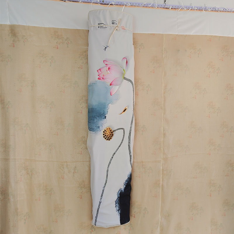 素雅荷花图挂墙式古筝防尘罩新中式禅意落地式古筝琴罩中国风高端,淘宝优惠券,粉丝福利购,淘宝优惠卷