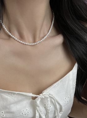 方糖家纯银天然珍珠经典款项链