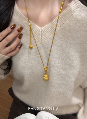 方糖家拉丝爆闪葫芦编绳项链