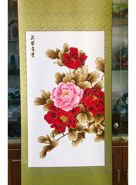南阳丝绢烙画花开富贵南阳丝绢烙画南阳丝绢烙画南阳丝绢烙画烙画
