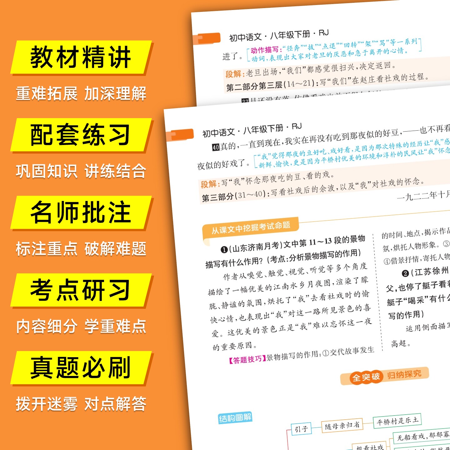 2026春星推荐涂教材八年级上册下册语文数学英语物理政治历史地理生物人教版北师大外研初中中学教材全解解读初二辅导资料书