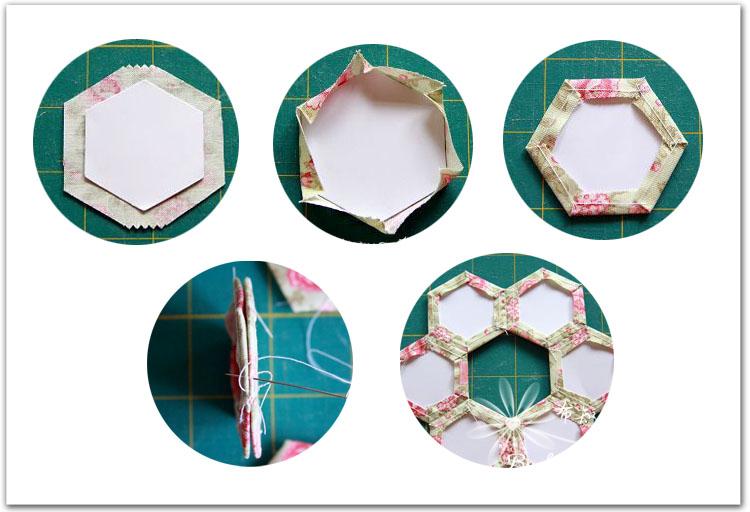 拼布手工工具 拼布六角形 祖母花园纸型板纸模 6种规格每包100片