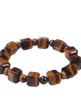 天然5a黄虎眼石手串圆珠虎睛猫眼