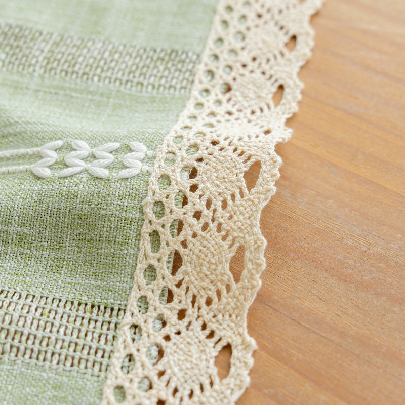 桌布布艺棉麻轻奢浅绿色餐桌布日式长方形书桌台布小清新茶几布,淘宝优惠券,粉丝福利购,淘宝优惠卷