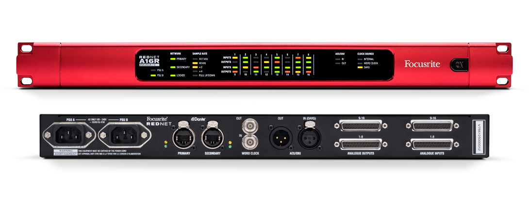 福克斯特 Focusrite RedNet A16R Dante接口16x16模拟IO - 图0