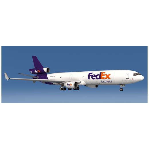 麦道 MD-11 Fedex联邦快递民航客机飞机 1:72 1:100纸模型-图3