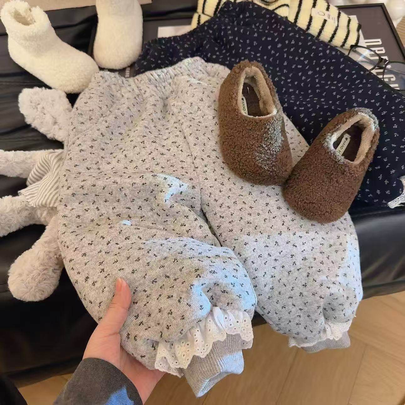 【三层夹棉】一条过冬加厚棉裤女童时尚韩版秋冬碎花洋气休闲裤,淘宝优惠券,粉丝福利购,淘宝优惠卷