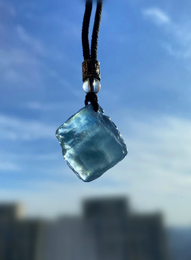 海蓝宝项链天然补水项链