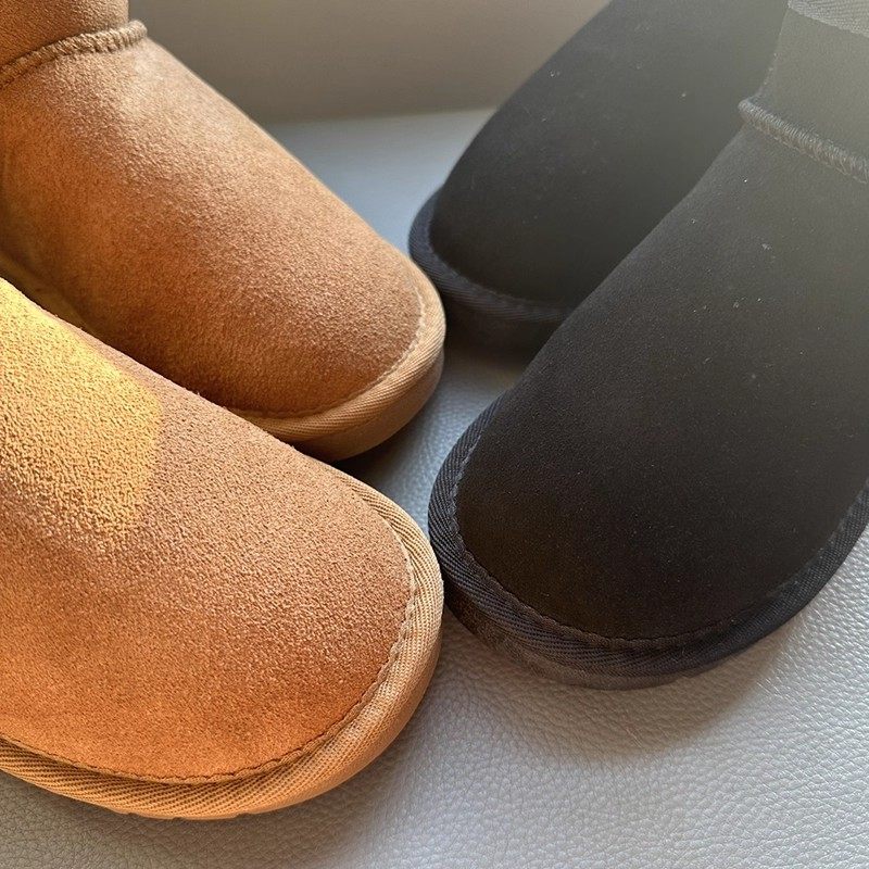 断码清仓捡漏~冬季3CM低跟真皮雪地靴女短靴加厚加绒保暖防滑棉鞋,淘宝优惠券,粉丝福利购,淘宝优惠卷