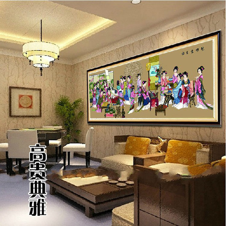 蒙娜丽莎十字绣十二金钗琴棋书画十八美女人物红楼群芳图2026新款