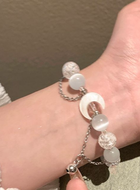 平安锁女新中式双层铃铛串珠手链高级感