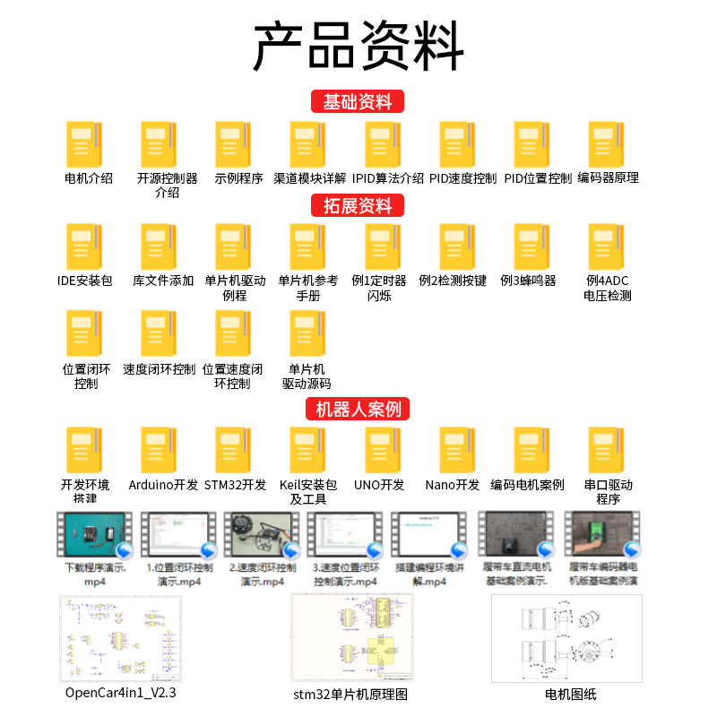 直流减速电机 AB相测速码盘霍尔编码器机器人平衡小车底盘 工训赛