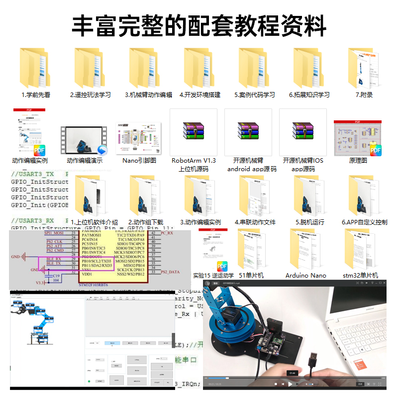 机械手臂LeArm/STM32/51单片机开源六轴自由度编程diy机器人套件 - 图2