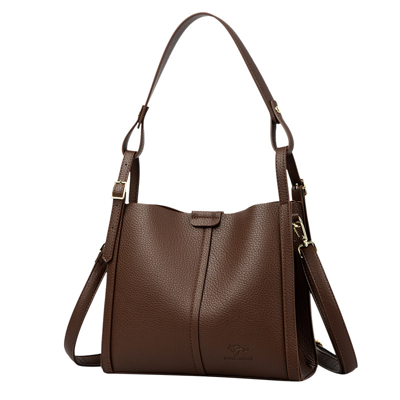 新款真皮大容量女包时尚简约水桶包单肩斜挎包软皮包腋下手提包包,淘宝优惠券,粉丝福利购,淘宝优惠卷