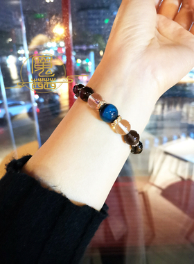 女生冰曜石时尚轻奢天然水晶手链