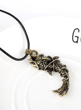 蛇眉铜鱼盗墓笔记周边小哥张起灵吴邪项链浮雕龙纹吊坠