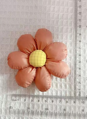 充棉七瓣花立体女童胸针太阳花花朵配件服饰箱包配饰花花艺