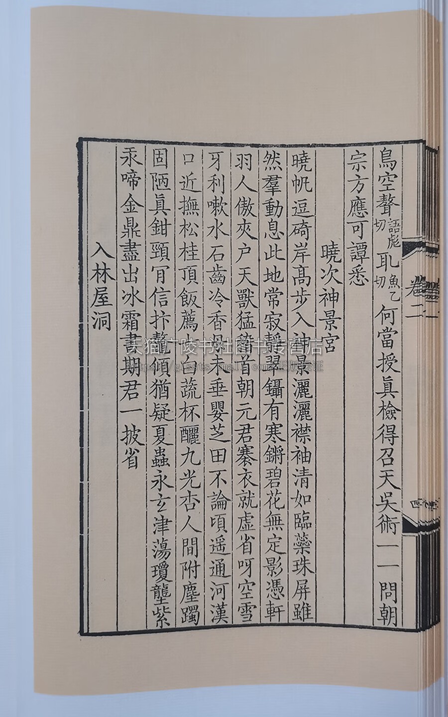 陆龟蒙诗集 宣纸线装繁体字竖排版 一函二册 中国古诗词唐代诗人诗集鉴赏书籍 据清康熙46年扬州诗句刻本影印 广陵书社