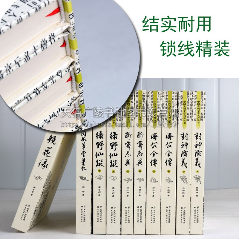 神怪小说【精装·全十册】济公全传镜花缘绿野仙踪封神演义聊斋志异阅徽草堂笔记古典小说无删减文言文全版全套书籍