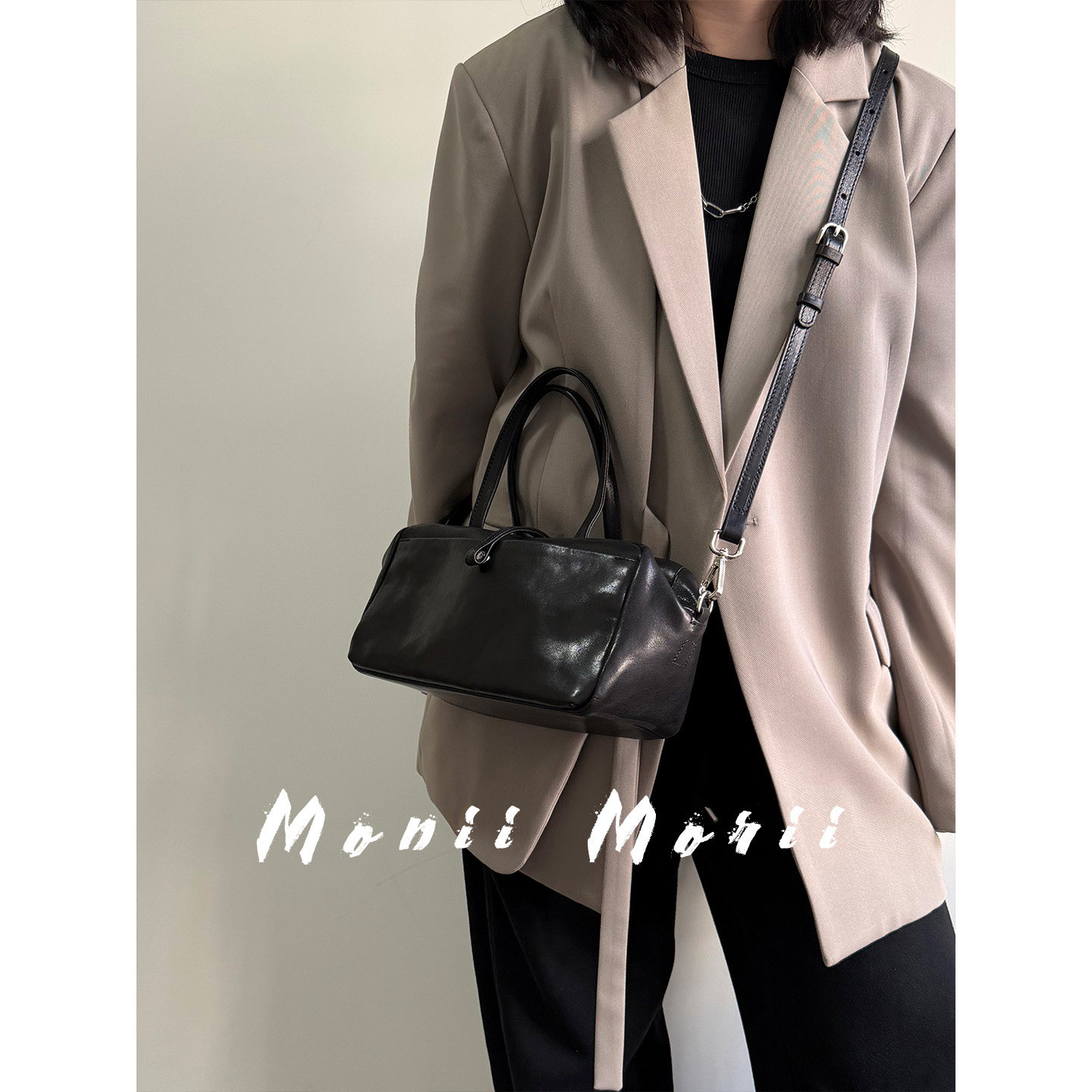 怪兽君小众真皮小方包植鞣皮保龄球包手拎包复古斜挎包高级感包包,淘宝优惠券,粉丝福利购,淘宝优惠卷