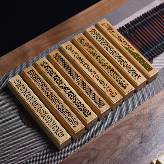 Бамбуковая шкатулка для благовоний из агара, полая курильница из сандалового дерева