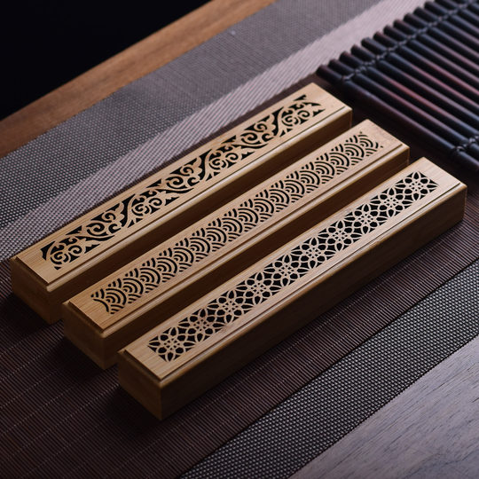 Бамбуковая шкатулка для благовоний из агара, полая курильница из сандалового дерева