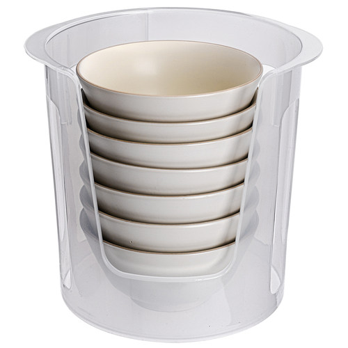 日本SP大号塑料碗碟架圆形沥水碗碟收纳架厨房抗菌防震收纳餐具架 - 图3