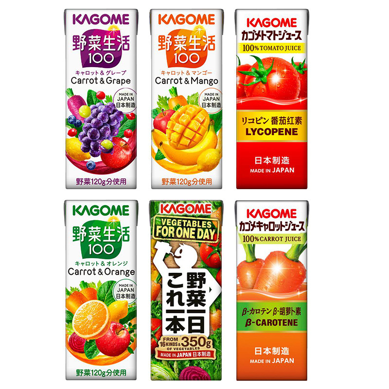 Kagome可果美日本进口野菜生活100%混合水果蔬菜汁儿童饮品200ml-图0