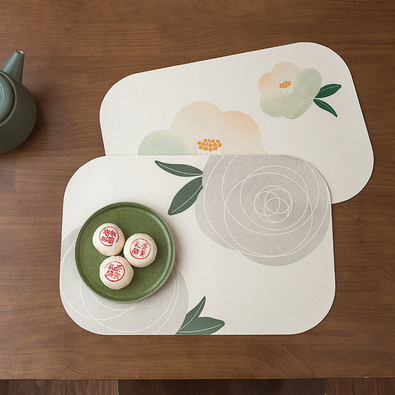 赞屋| 新中式皮革餐垫防水防油免洗碗垫餐桌垫早餐隔热垫茶几杯垫,淘宝优惠券,粉丝福利购,淘宝优惠卷