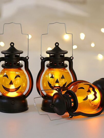 New halloween portable pony lantern pumpkin lantern skull decoration luminous light party funny atmosphere props