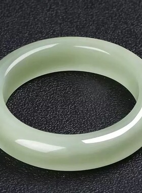 天然和田玉晴水手镯女款冰种青白玉镯子浅绿色少女玉手镯附证书