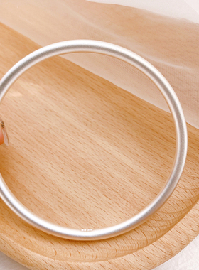 足银999古法手镯女ins闭口气质