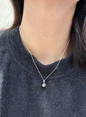 足银999纯银柿柿如意项链女