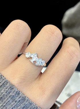 足银999纯银马上有钱戒指女