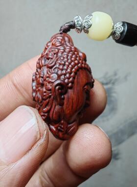 紫檀佛魔一念之间车钥匙挂件饰品