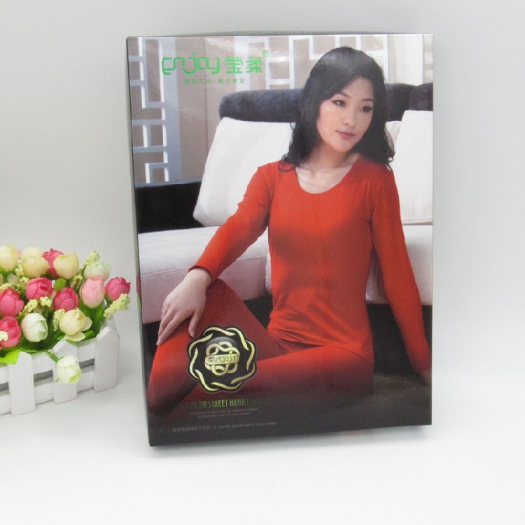 纯棉莹柔秋冬女士秋衣秋裤圆领全棉毛衫基础打底中厚保暖内衣套装,淘宝优惠券,粉丝福利购,淘宝优惠卷