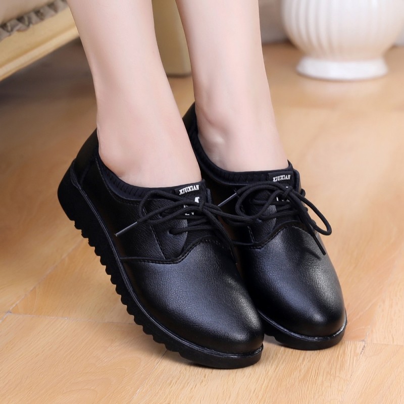 软底久站不累工作鞋黑色舒适上班单鞋女厨房防水防滑妈妈鞋大码44,淘宝优惠券,粉丝福利购,淘宝优惠卷