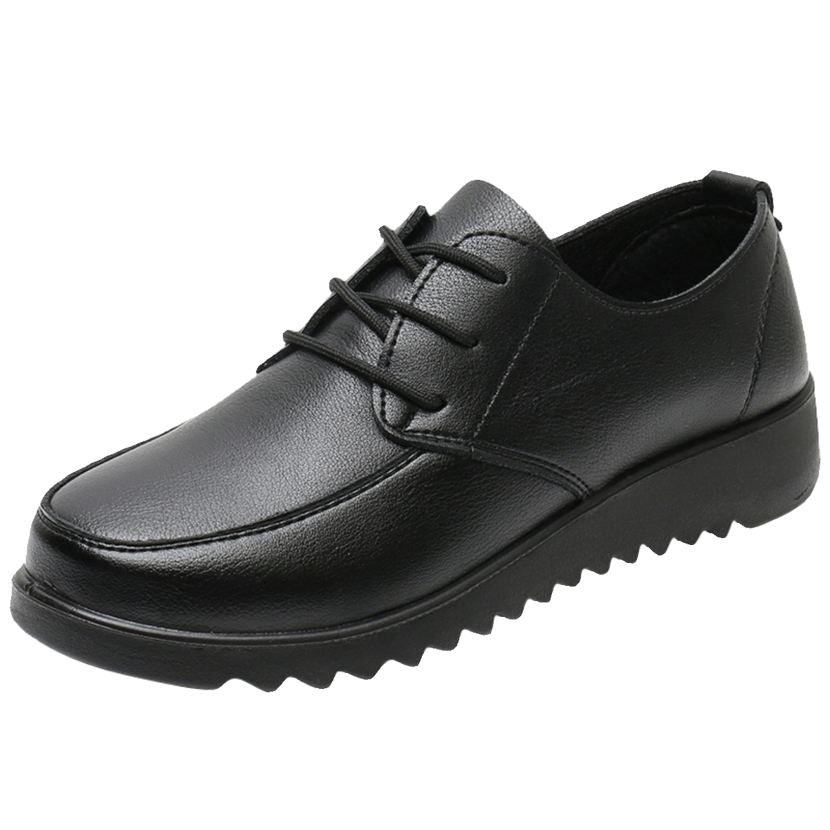 加绒保暖轻便肯德基工作鞋正装皮鞋上班黑色厨房防滑软底防水女鞋,淘宝优惠券,粉丝福利购,淘宝优惠卷