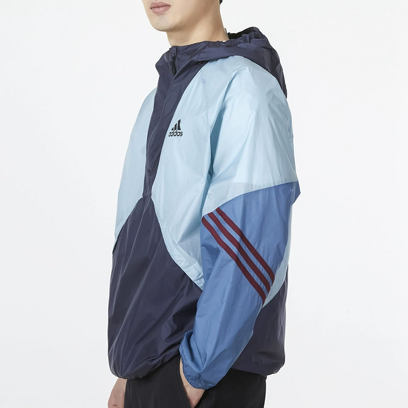 正品Adidas/阿迪达斯男子户外运动训练休闲连帽夹克外套 H65747 - 图0