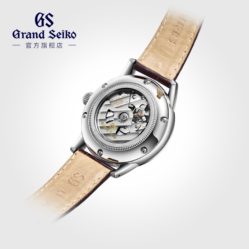 【奶油面】GrandSeiko冠蓝狮大精工gs机械正装皮带男表SBGM221G