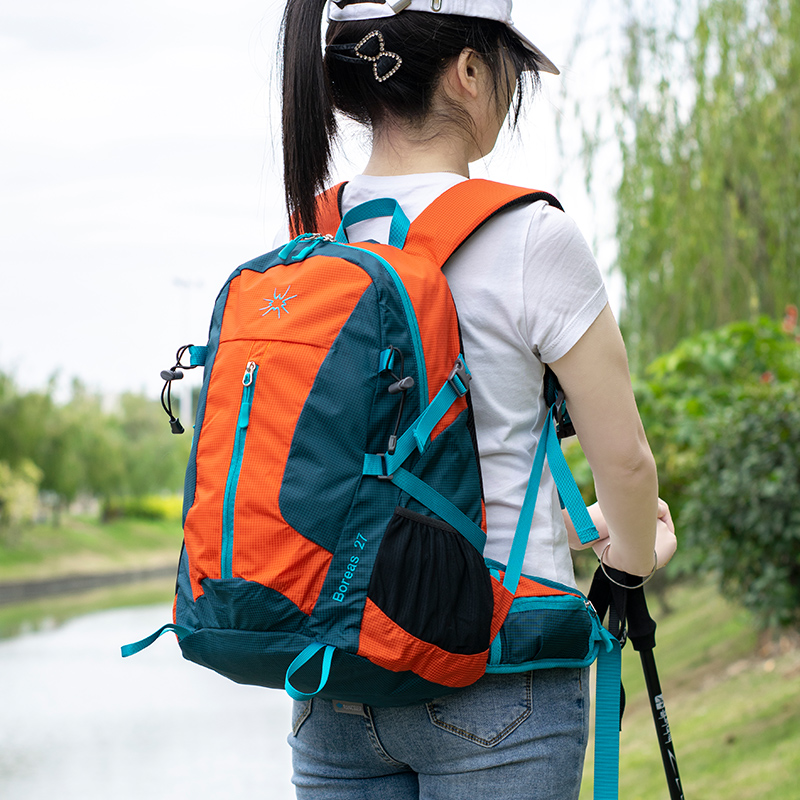 杉木山装户外登山包男轻便运动双肩包女徒步背包大容量防水旅行包 - 图0