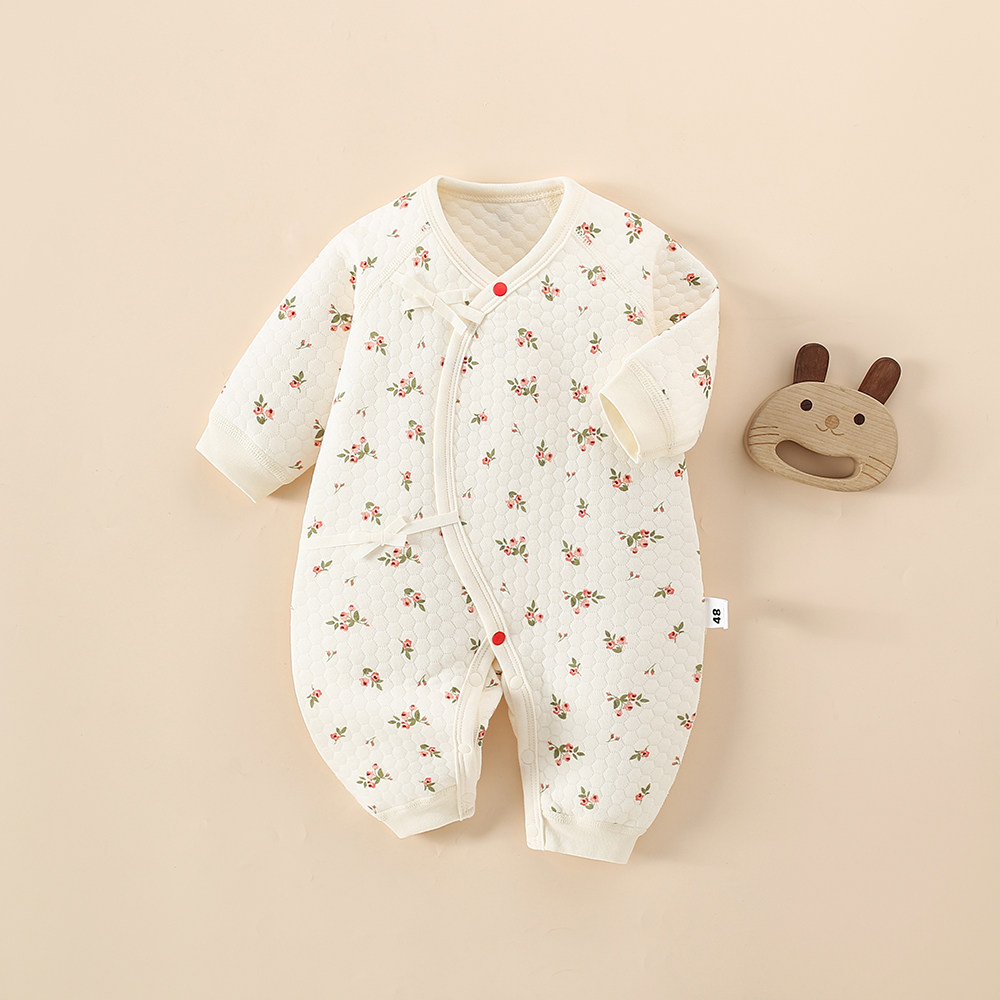 婴儿连体衣秋冬纯棉保暖新生儿衣服低体重宝宝哈衣早产儿四季爬服,淘宝优惠券,粉丝福利购,淘宝优惠卷